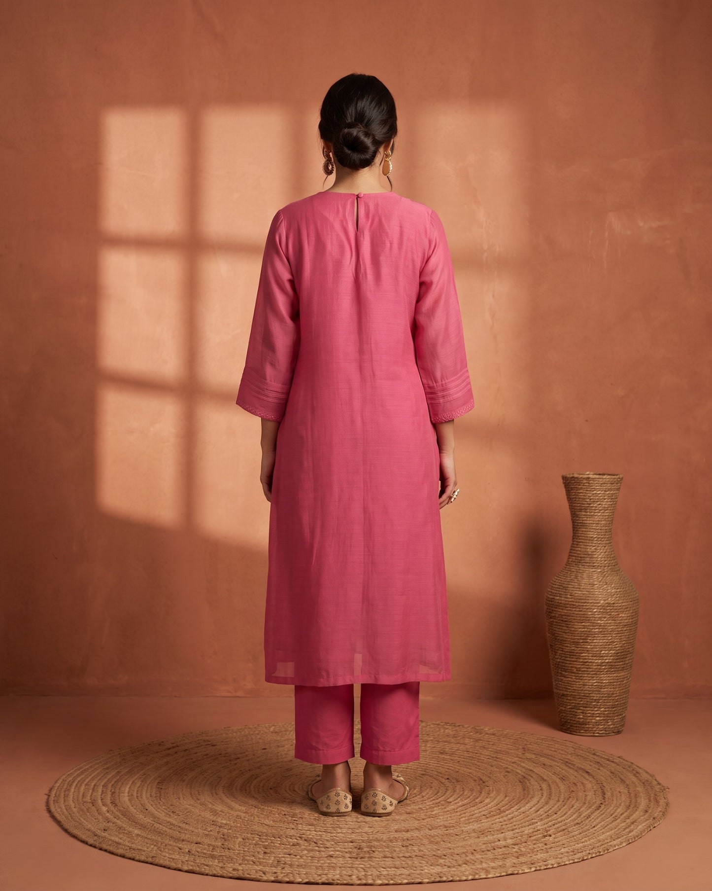 Tarang Jaal Suit Set- Pink
