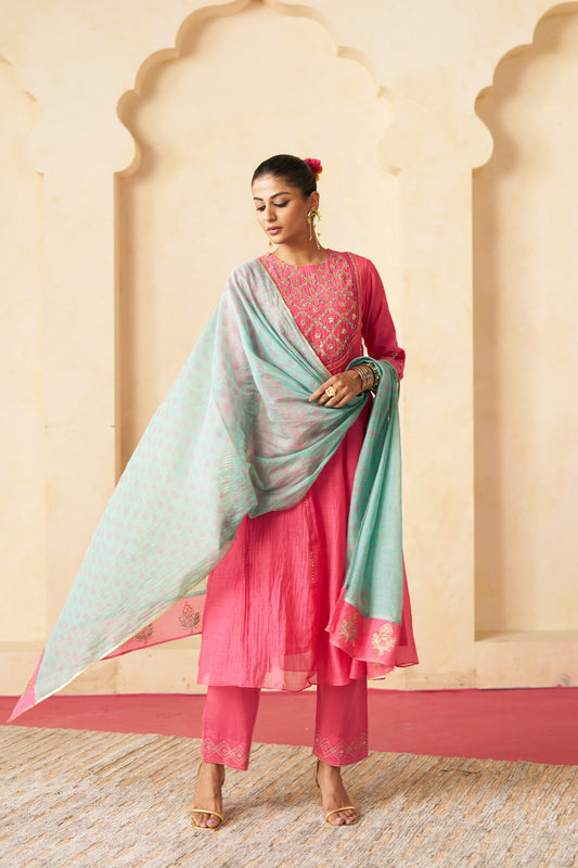 Pankhuri Suit Set- Pink