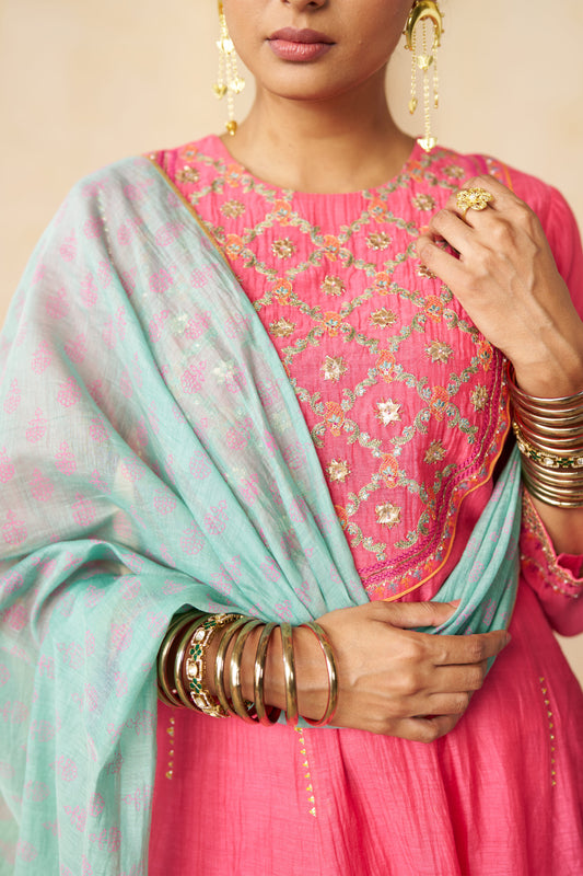 Pankhuri Suit Set- Pink