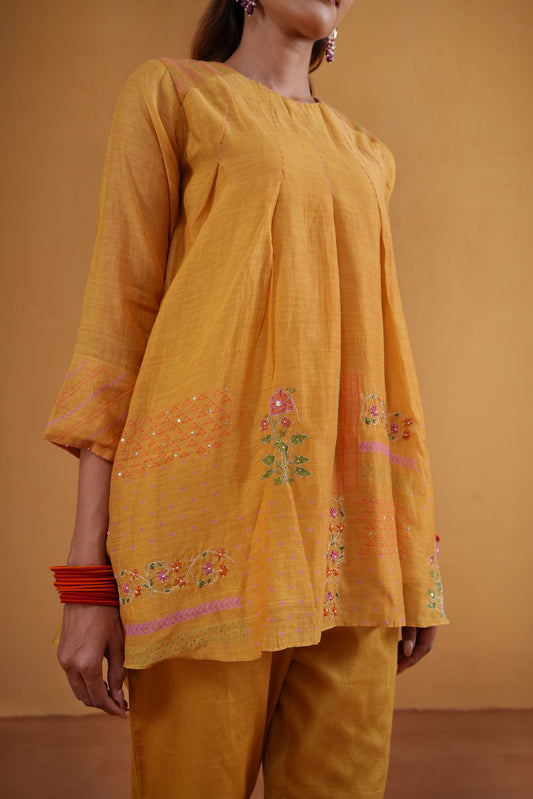 Kesari Cord Set- Mustard