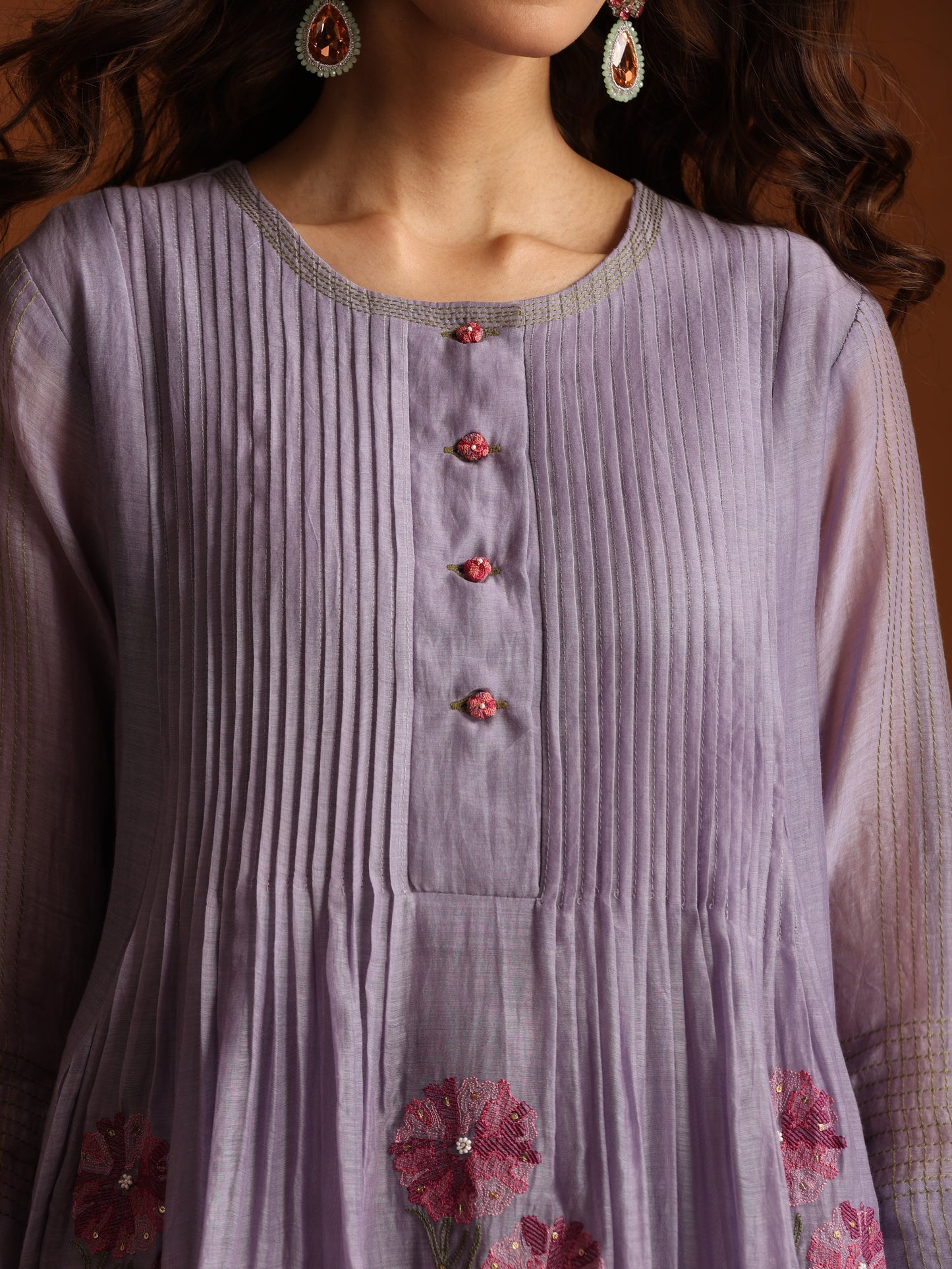 Periwinkle Kurta Pant Set - Purple