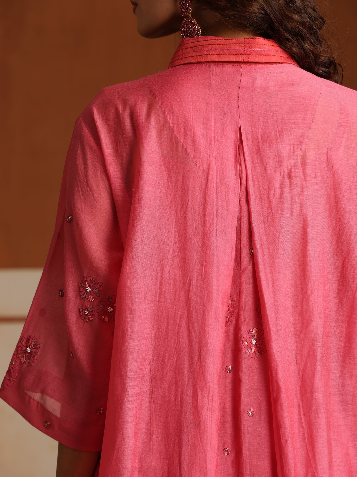 Hibiscus Kurta Pant - Pink