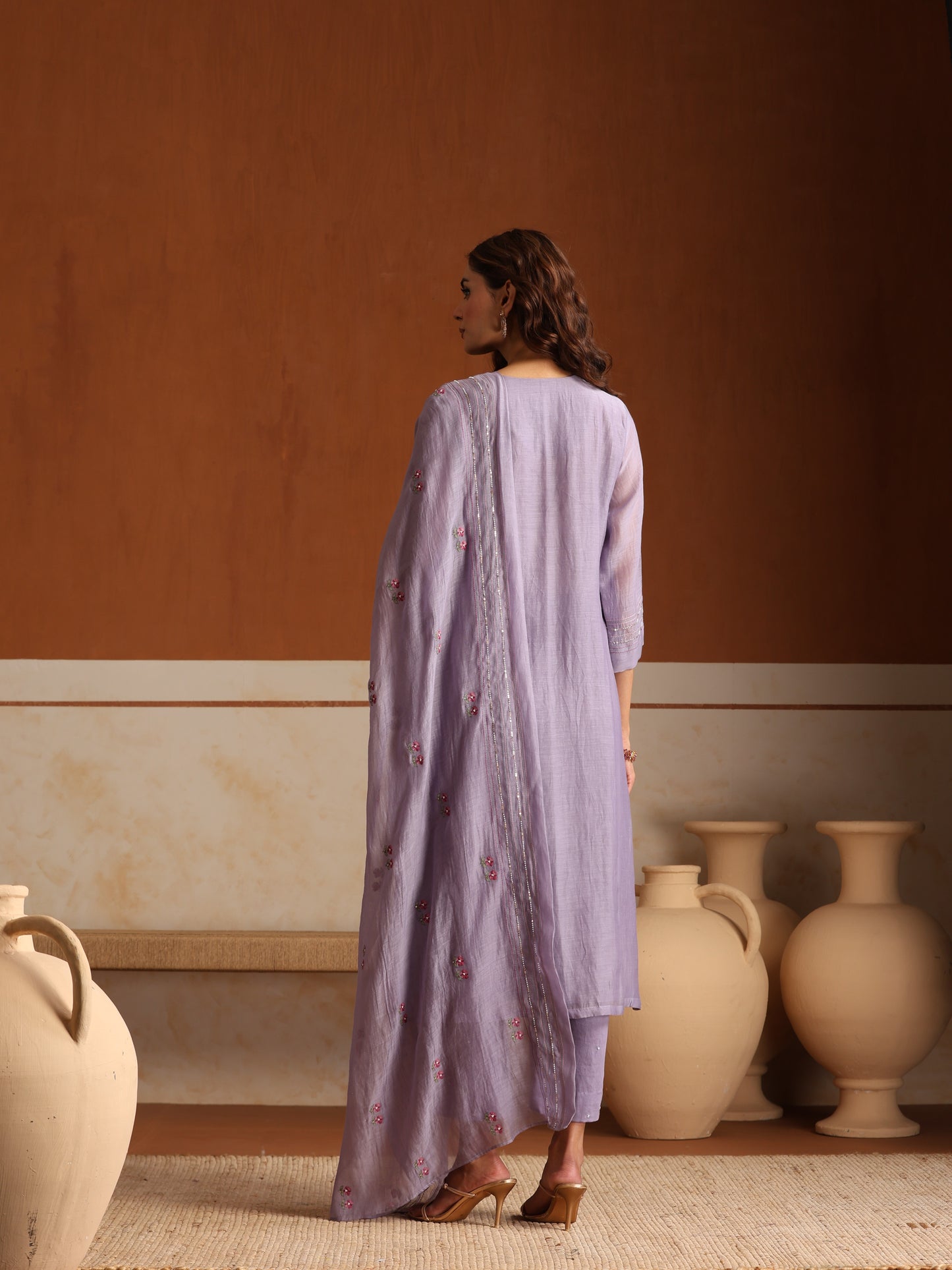 Heather Suit Set - Purple