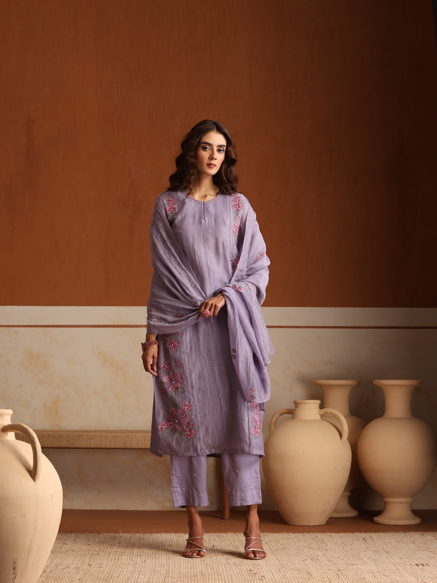 Heather Suit Set - Purple