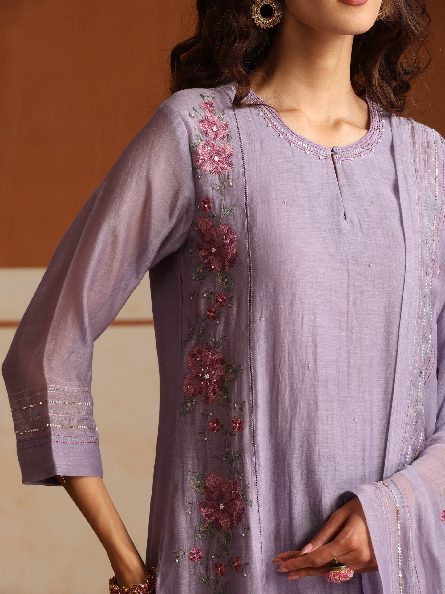 Heather Suit Set - Purple