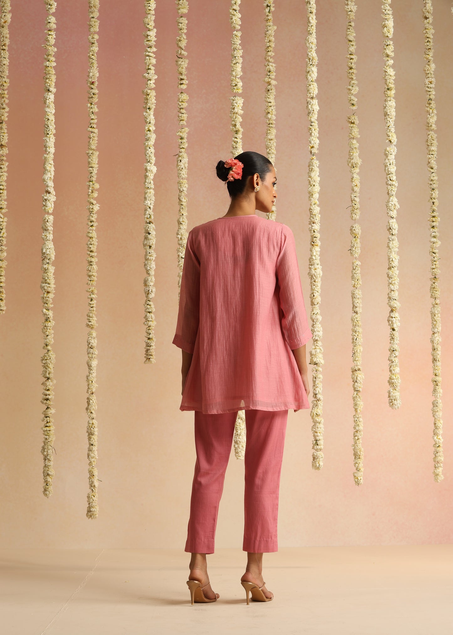 Chamak Cord Set - Rose Pink