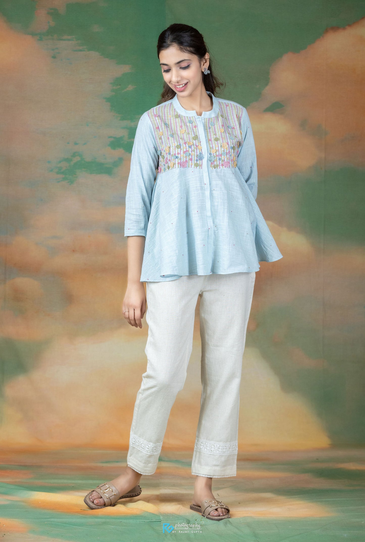 Lace Edge Pants - Off White