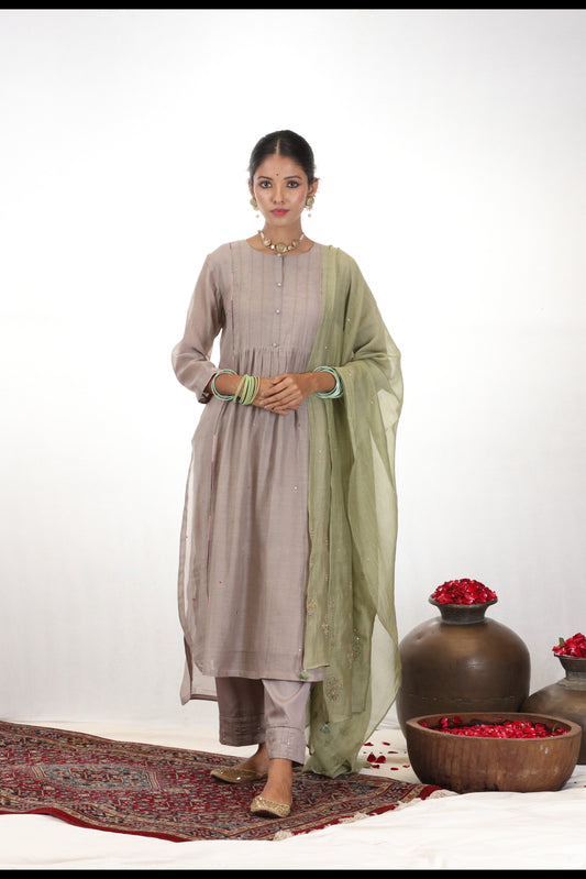 Sitara Kurta Set - Grey