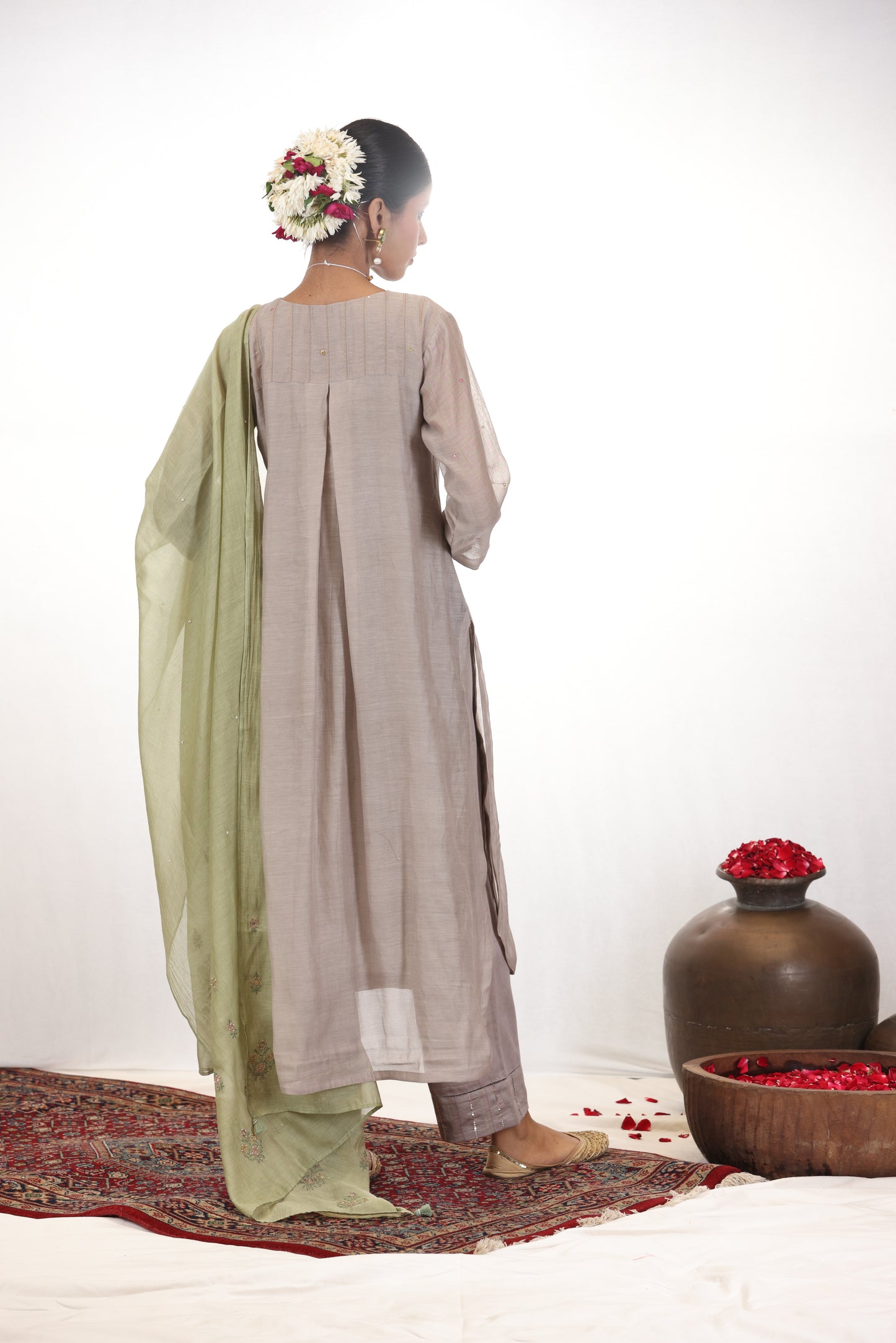 Sitara Kurta Set - Grey