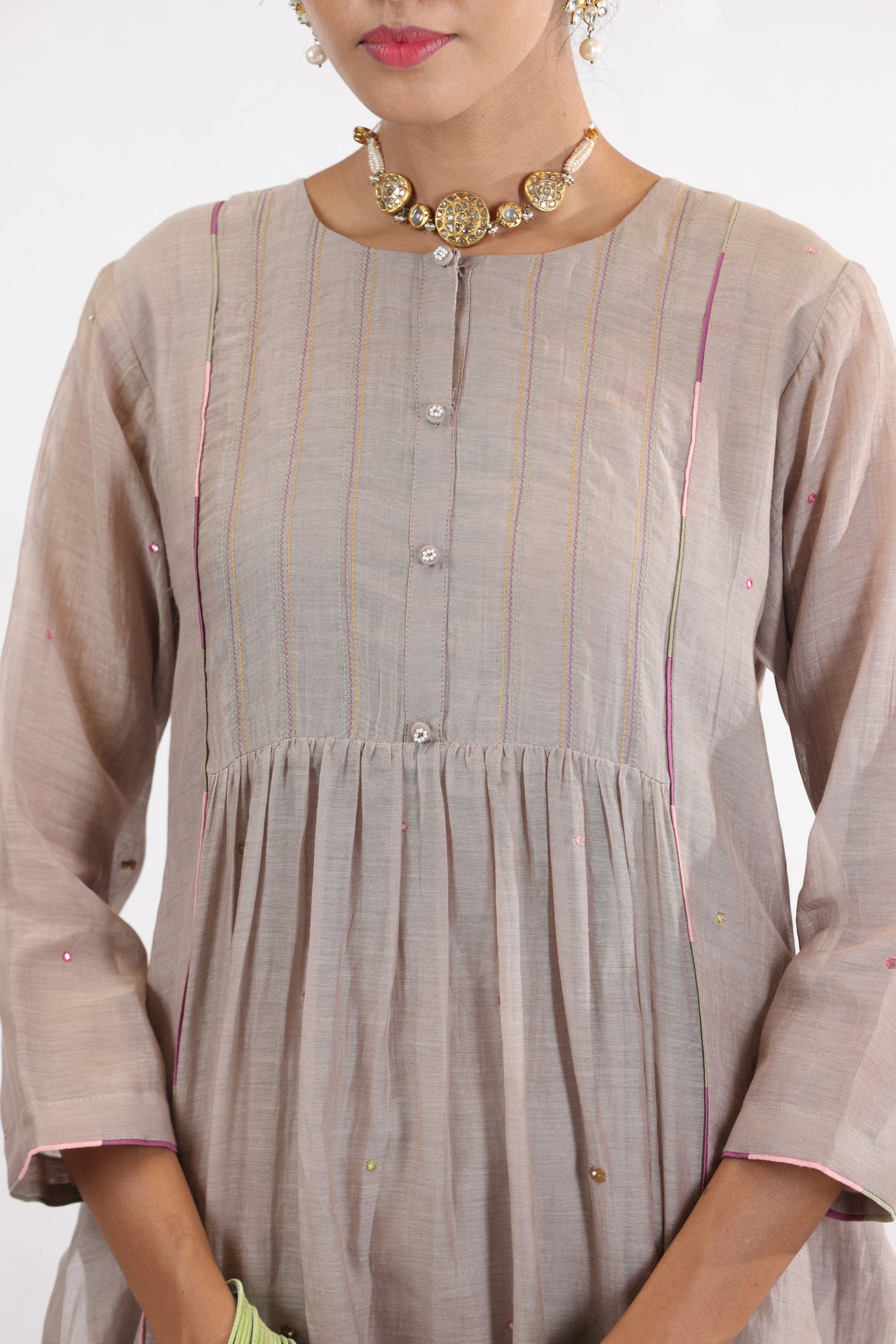 Sitara Kurta Set - Grey