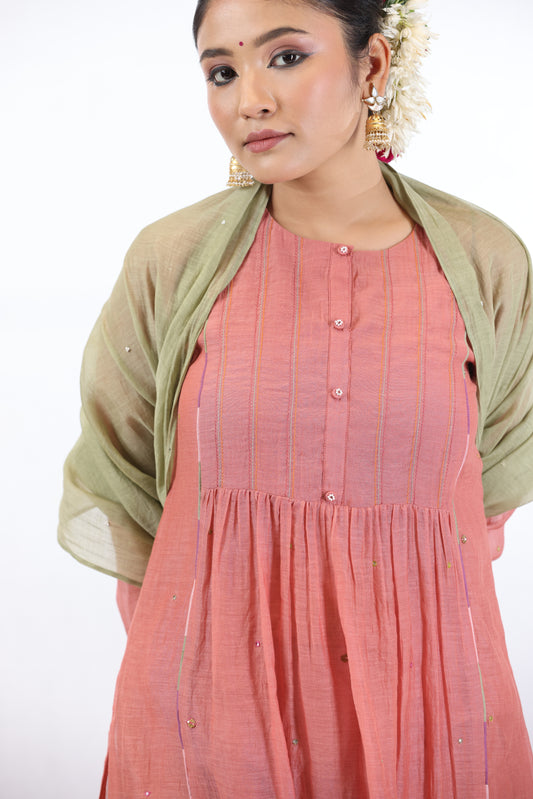 Sitara Kurta Set - Peach