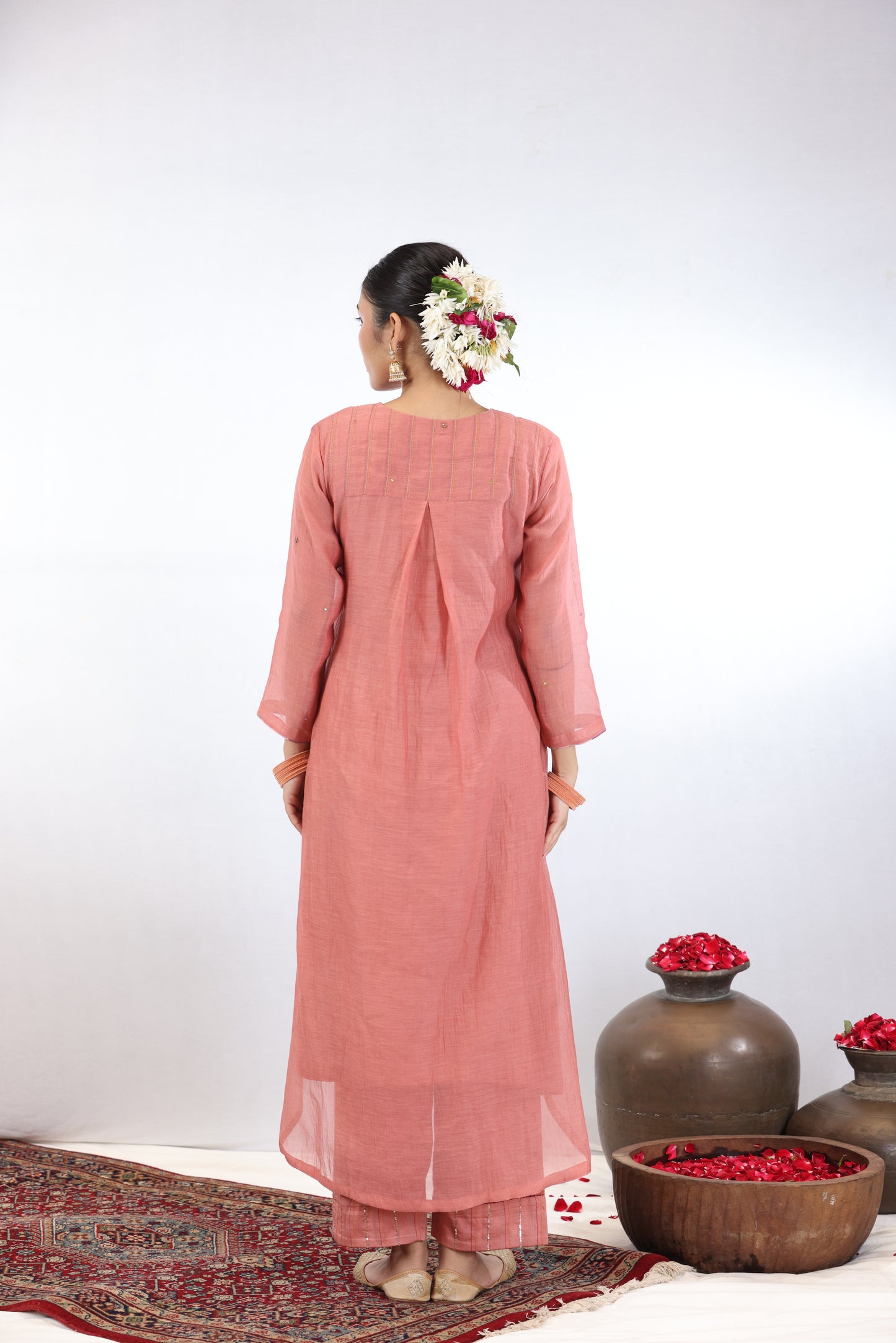 Sitara Kurta Set - Peach