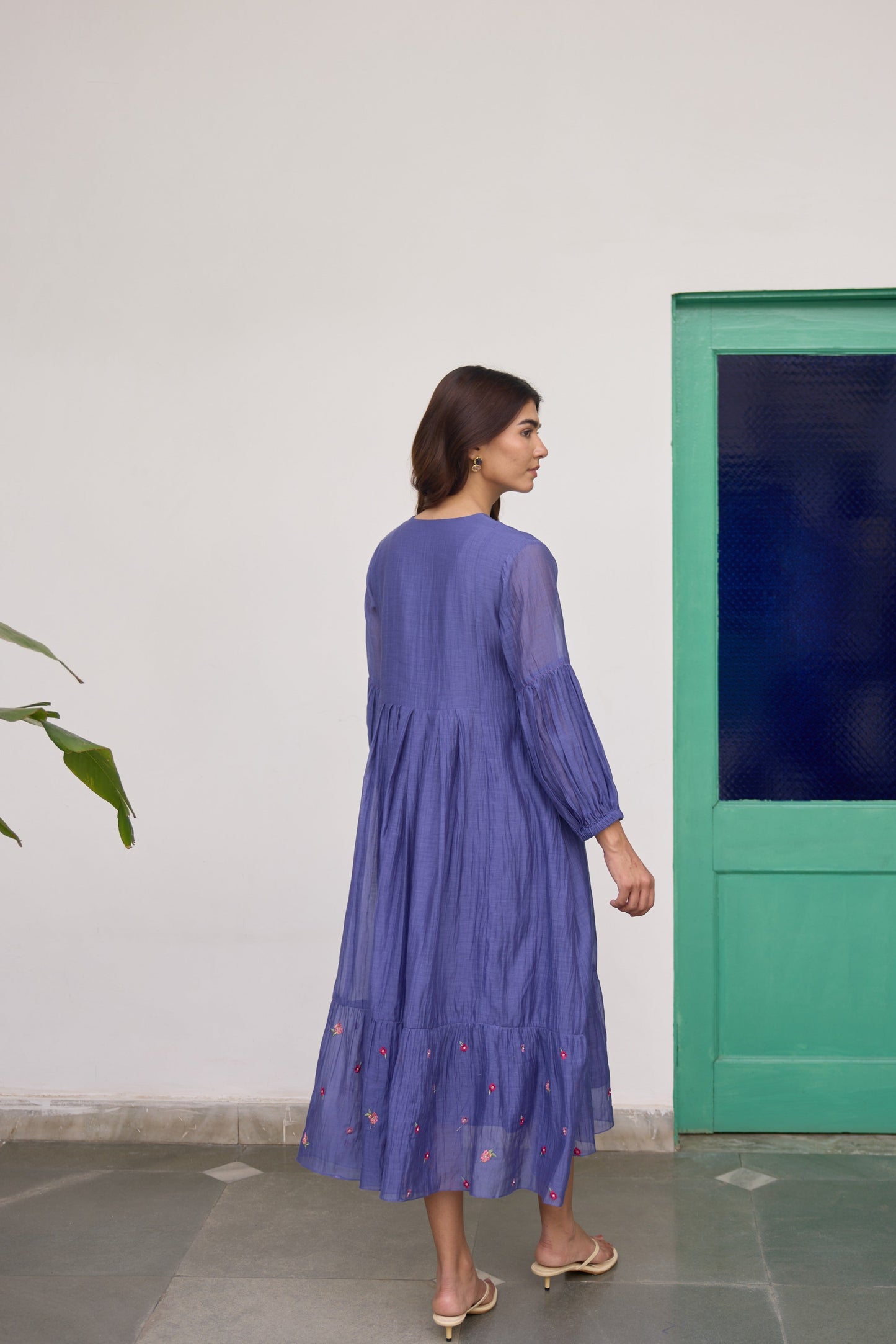 Blue Rosette Dress