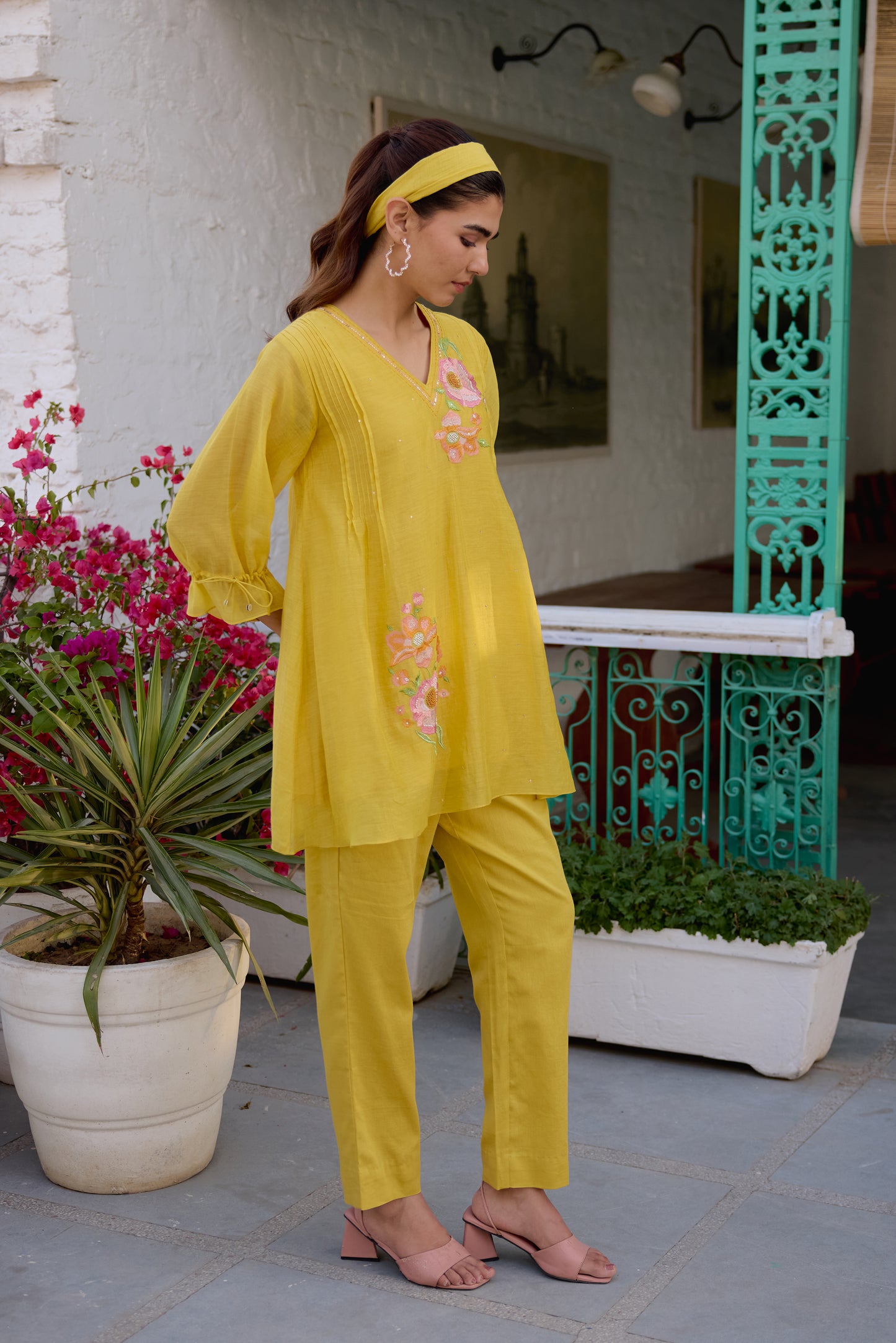 Sweet Rose Cord Set- Yellow