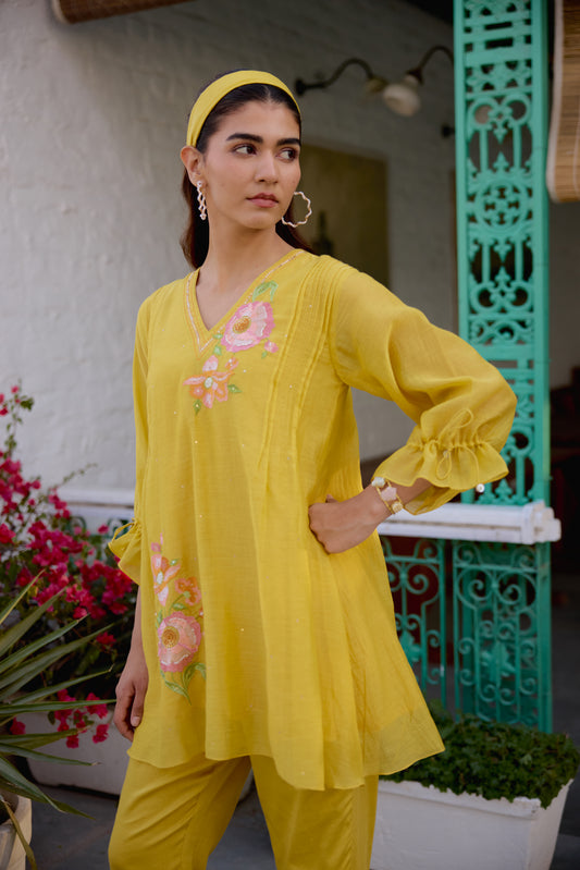 Sweet Rose Cord Set- Yellow