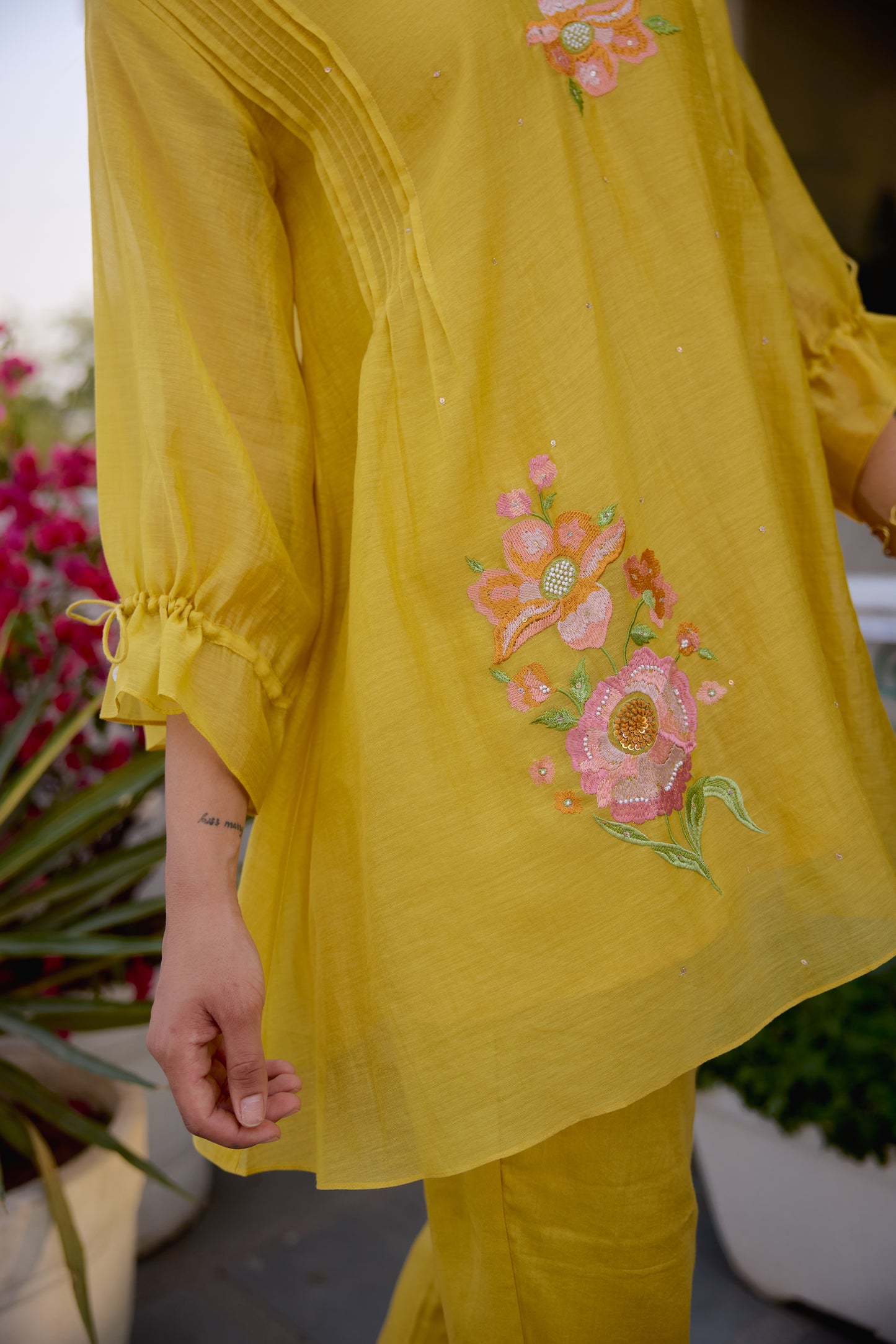 Sweet Rose Cord Set- Yellow