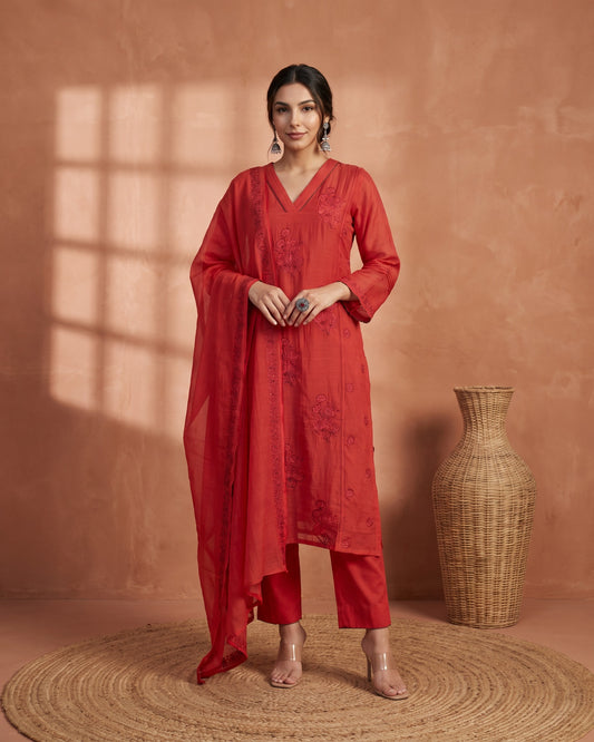 Sunheri Suit Set- Red