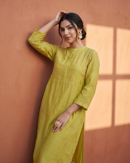 Utsav Suit Set- Lime