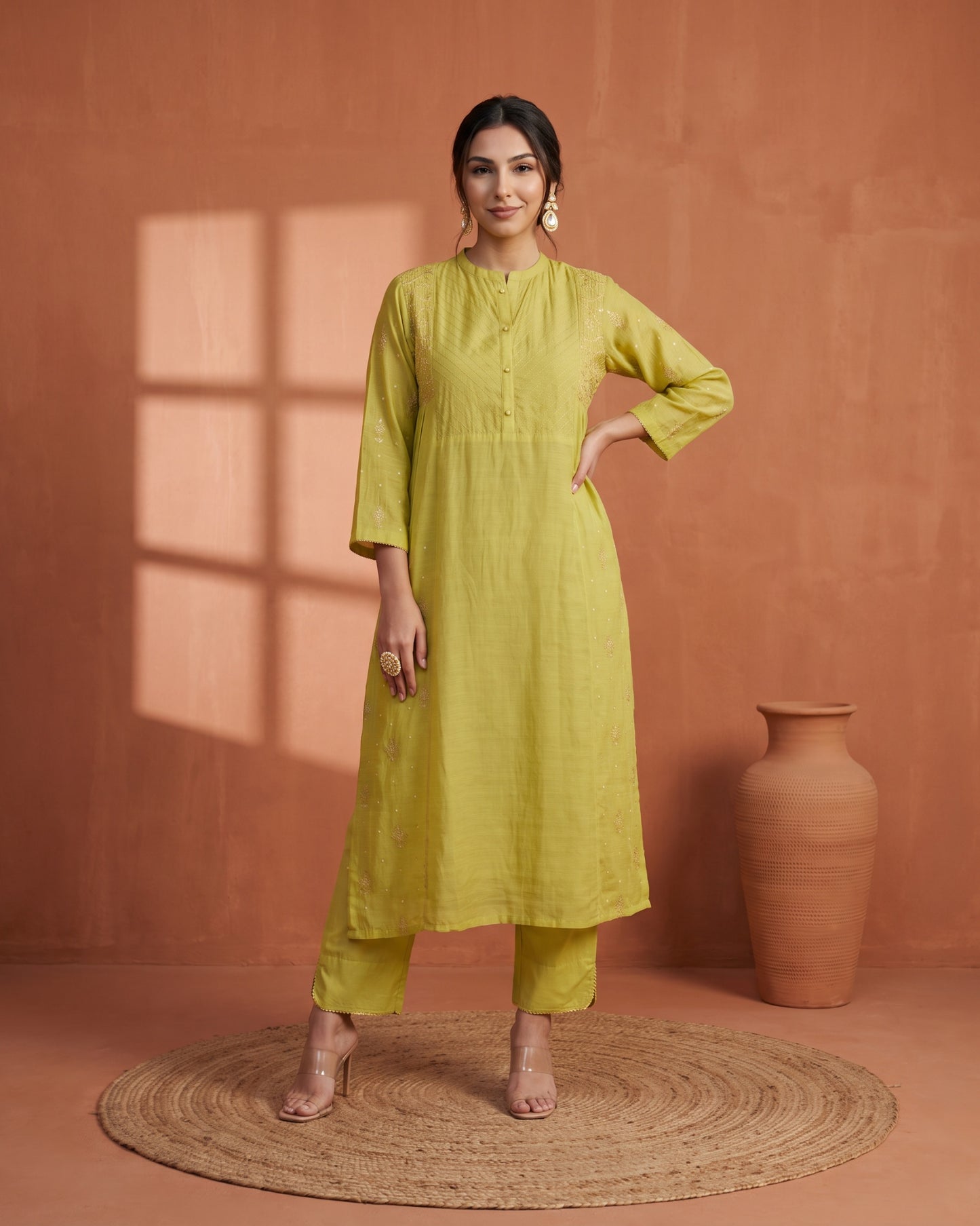 Utsav Suit Set- Lime