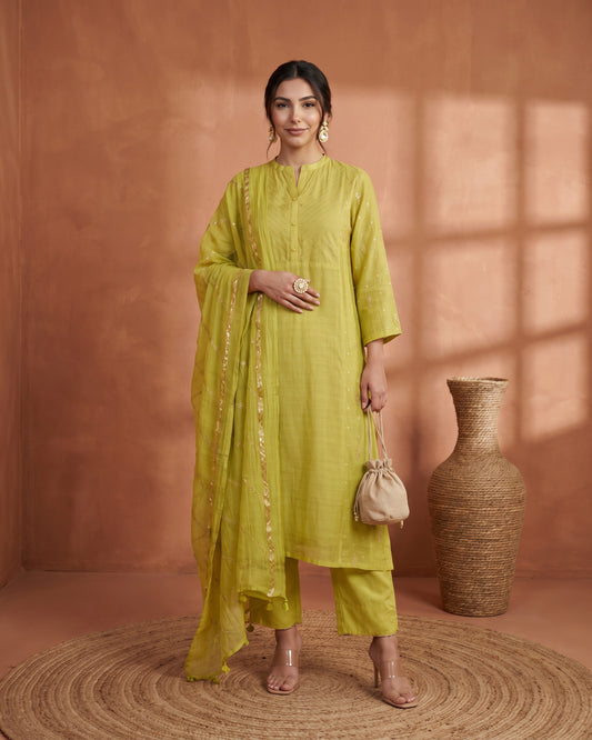 Utsav Suit Set- Lime