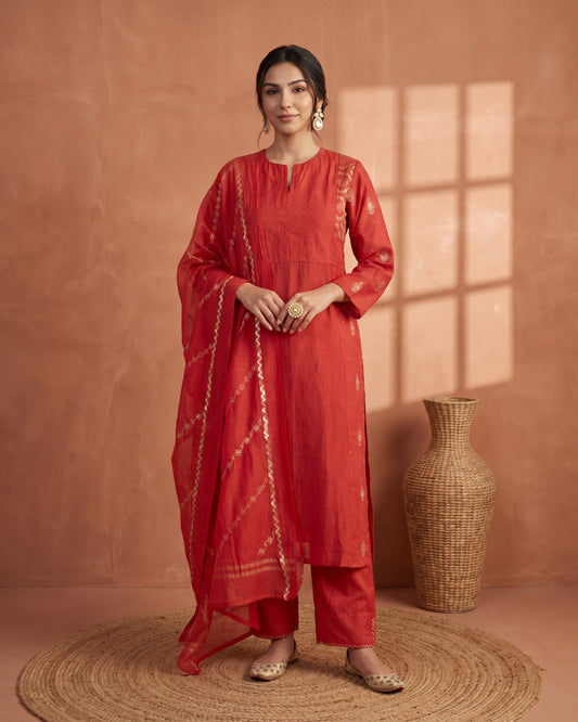 Utsav Suit Set- Red