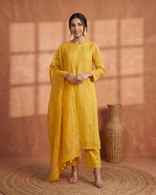 Kanak Suit Set- Yellow