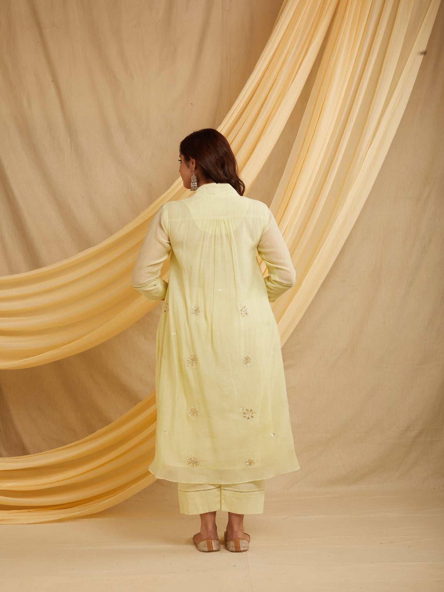 Sitara Kurta Set - Light Yellow