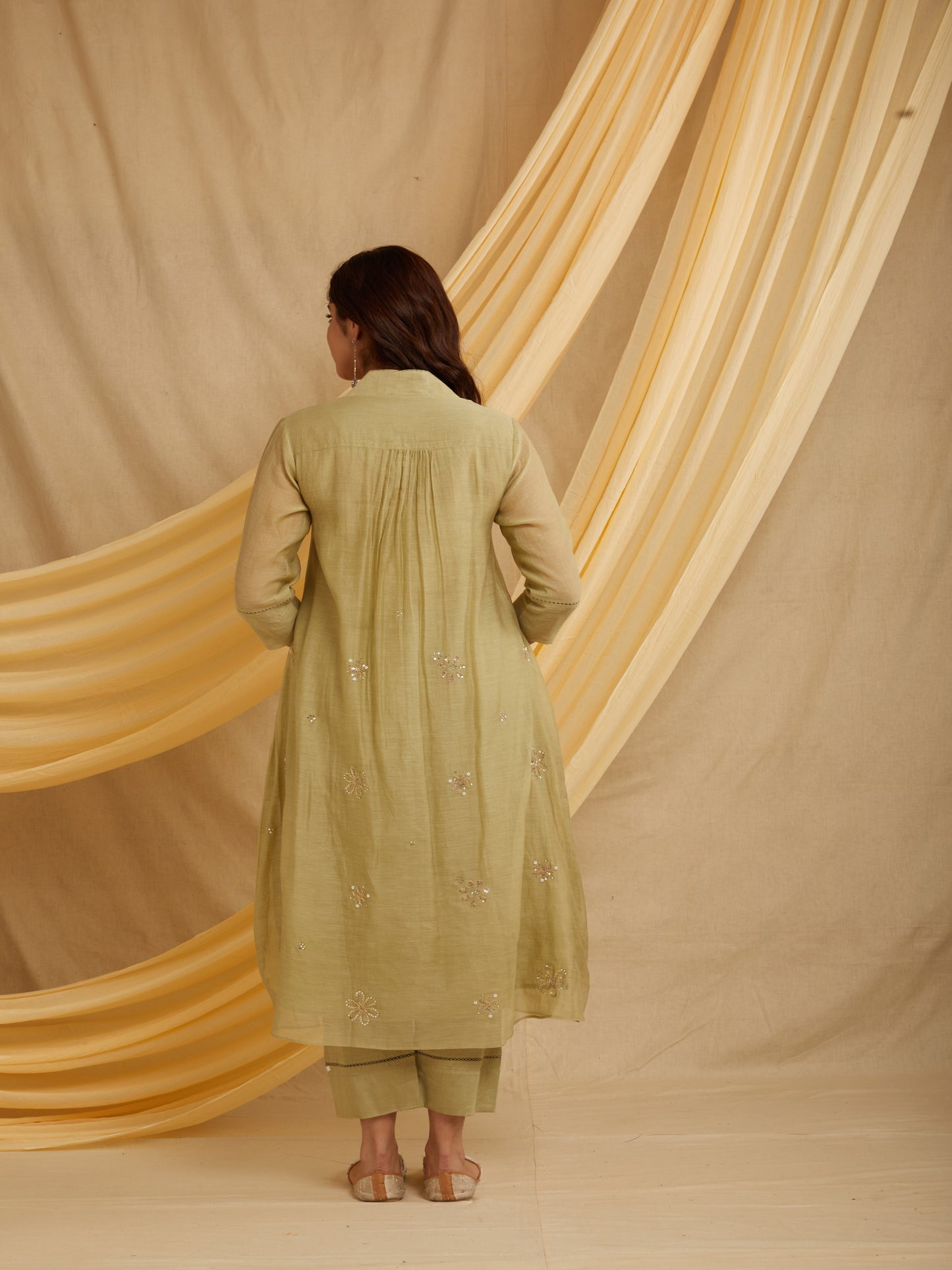 Sitara Kurta set - Light Pista