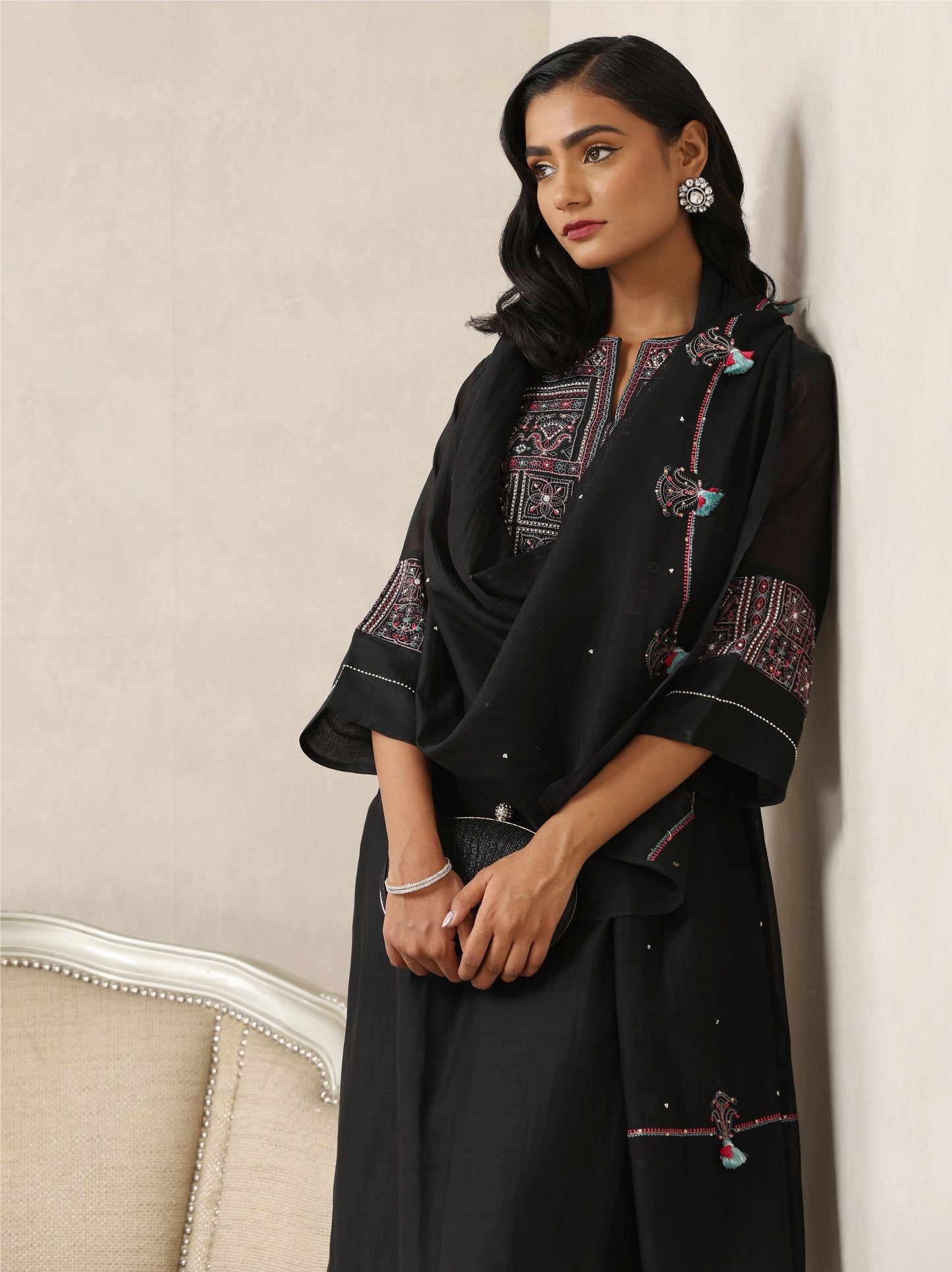 Tarini Suit Set- Black