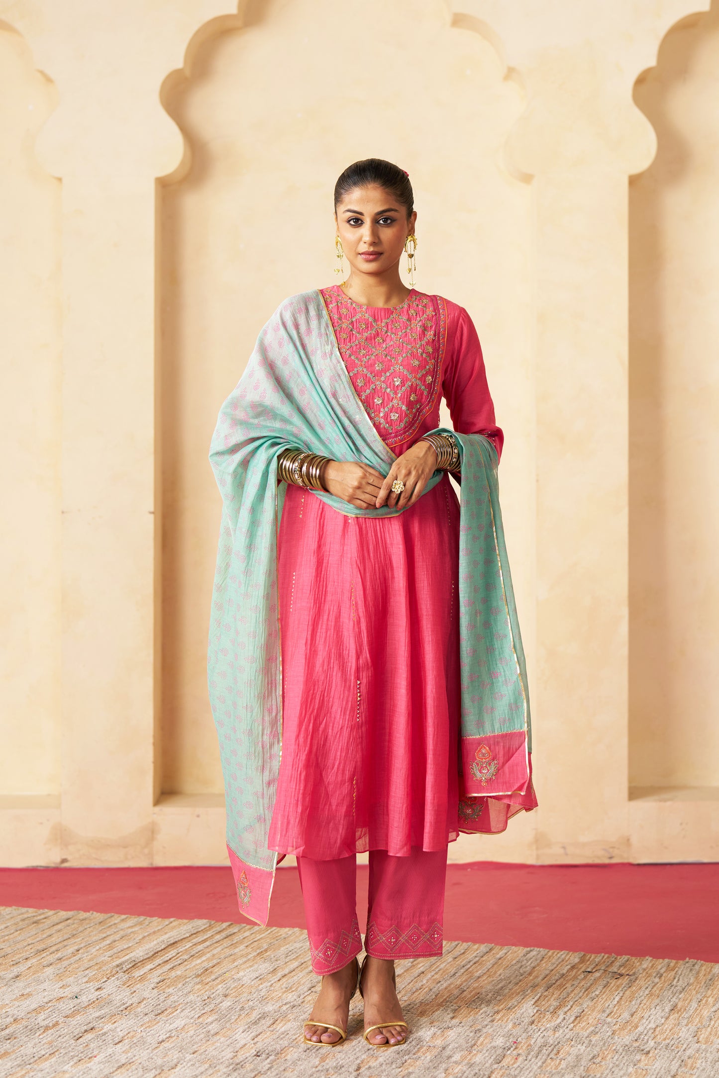 Pankhuri Suit Set- Pink