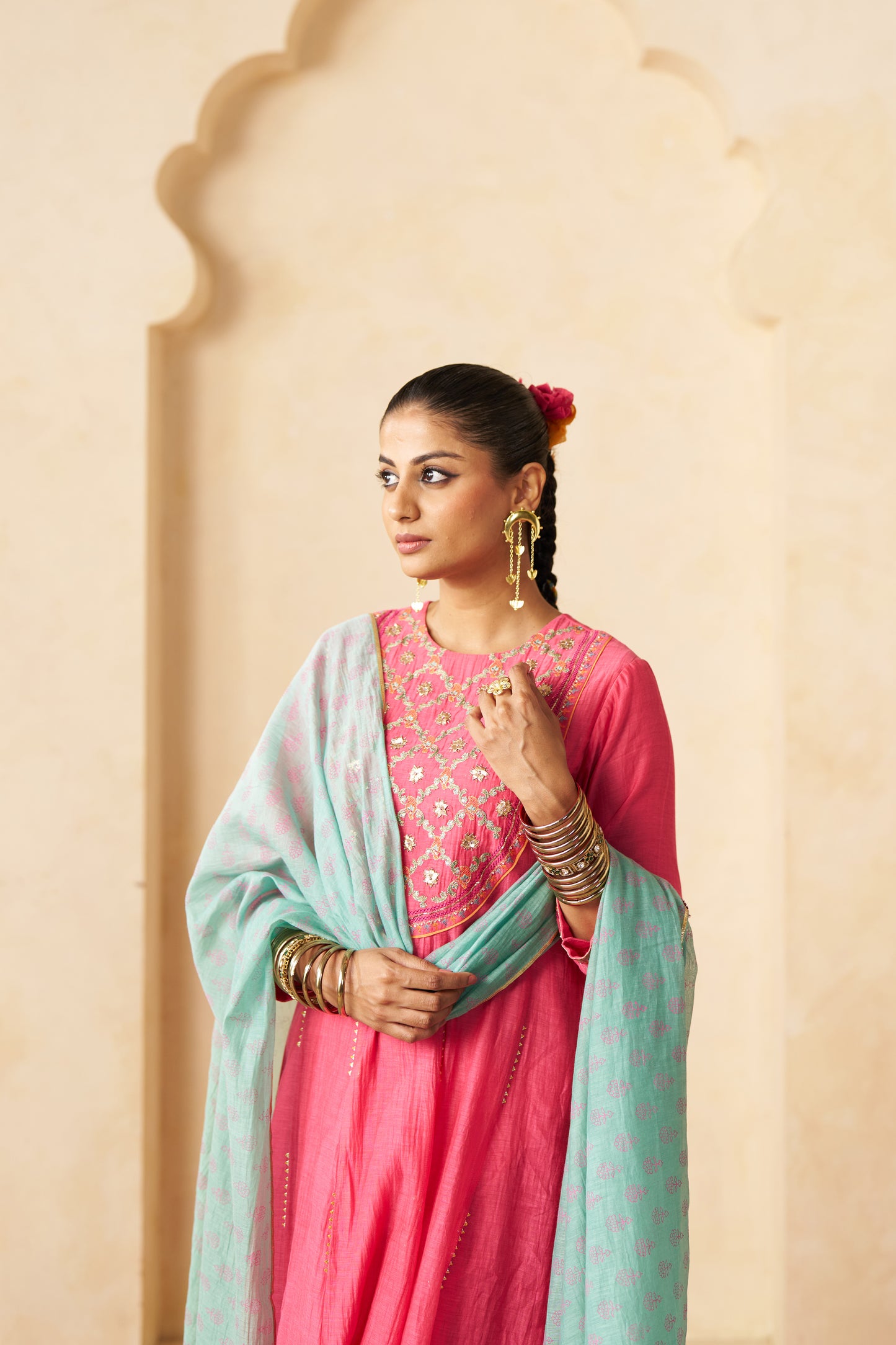 Pankhuri Suit Set- Pink