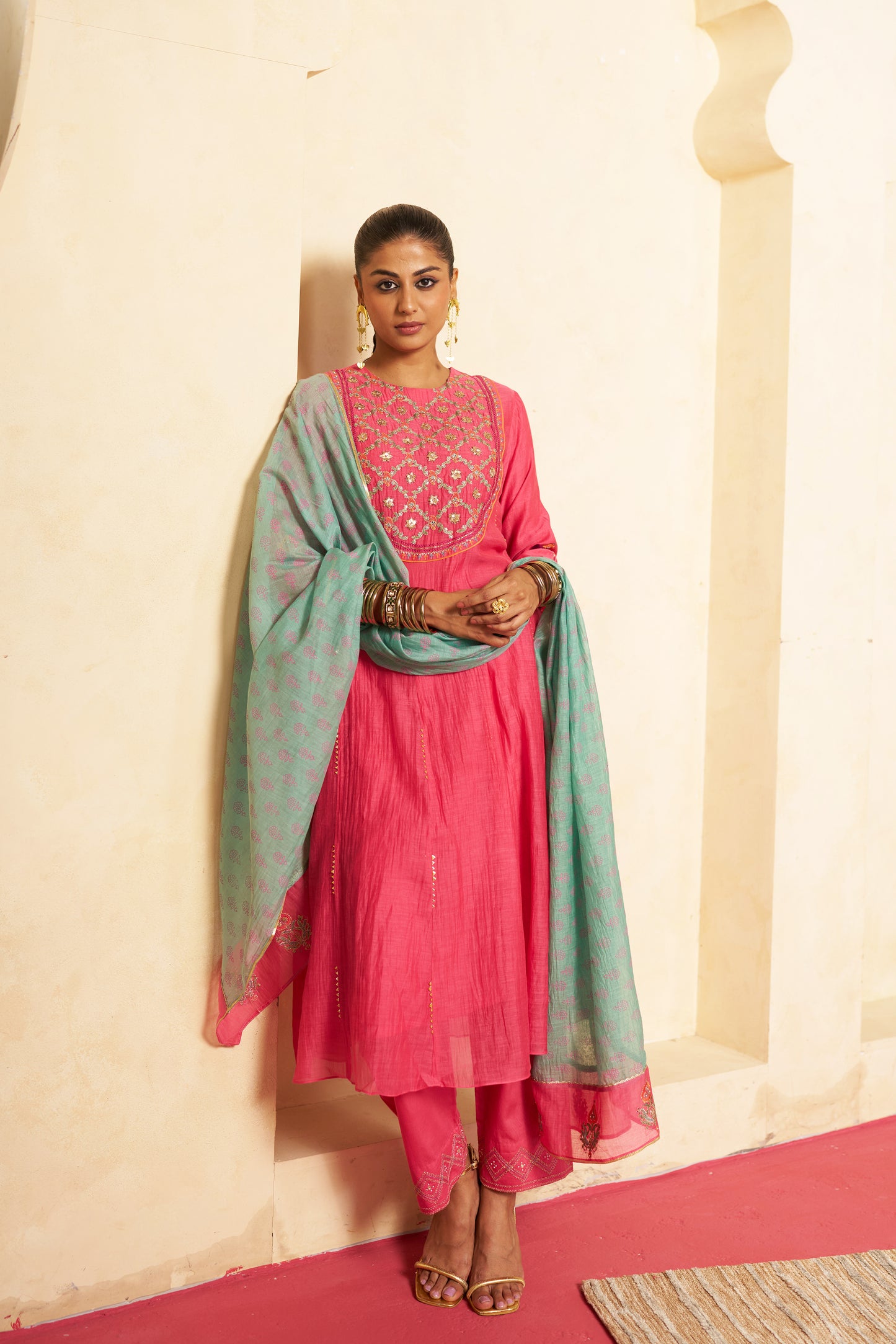 Pankhuri Suit Set- Pink