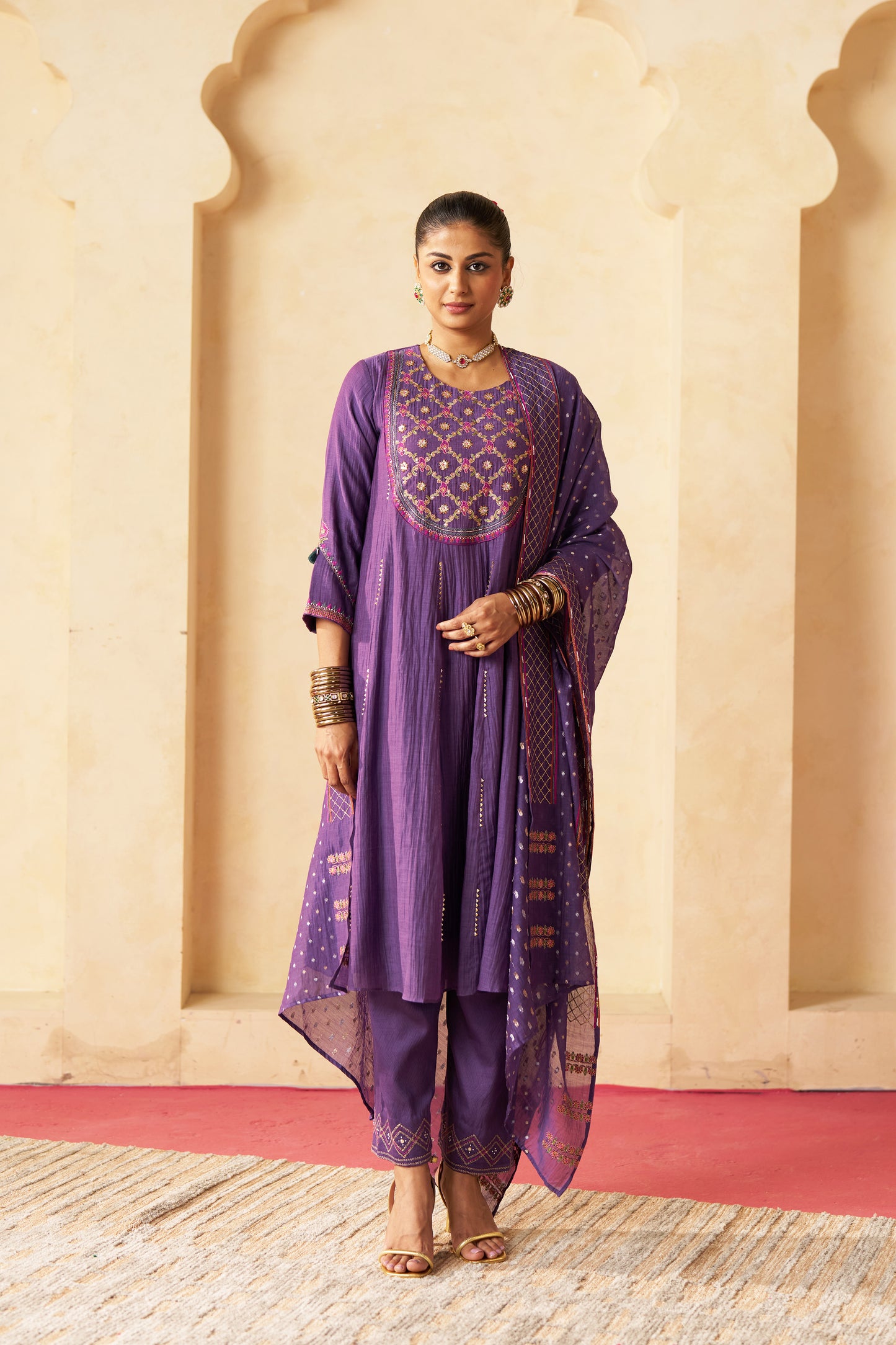 Pankhuri Suit Set- Purple