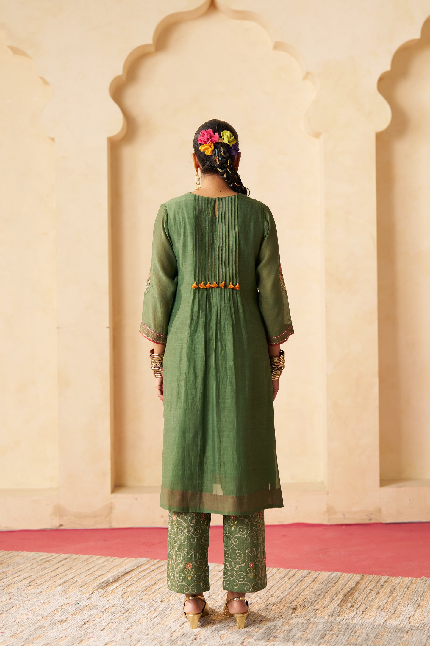 Panna Gota Suit Set- Green