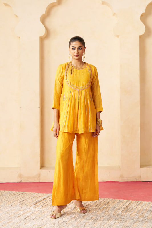 Kesari Roop Cord Set- Yellow
