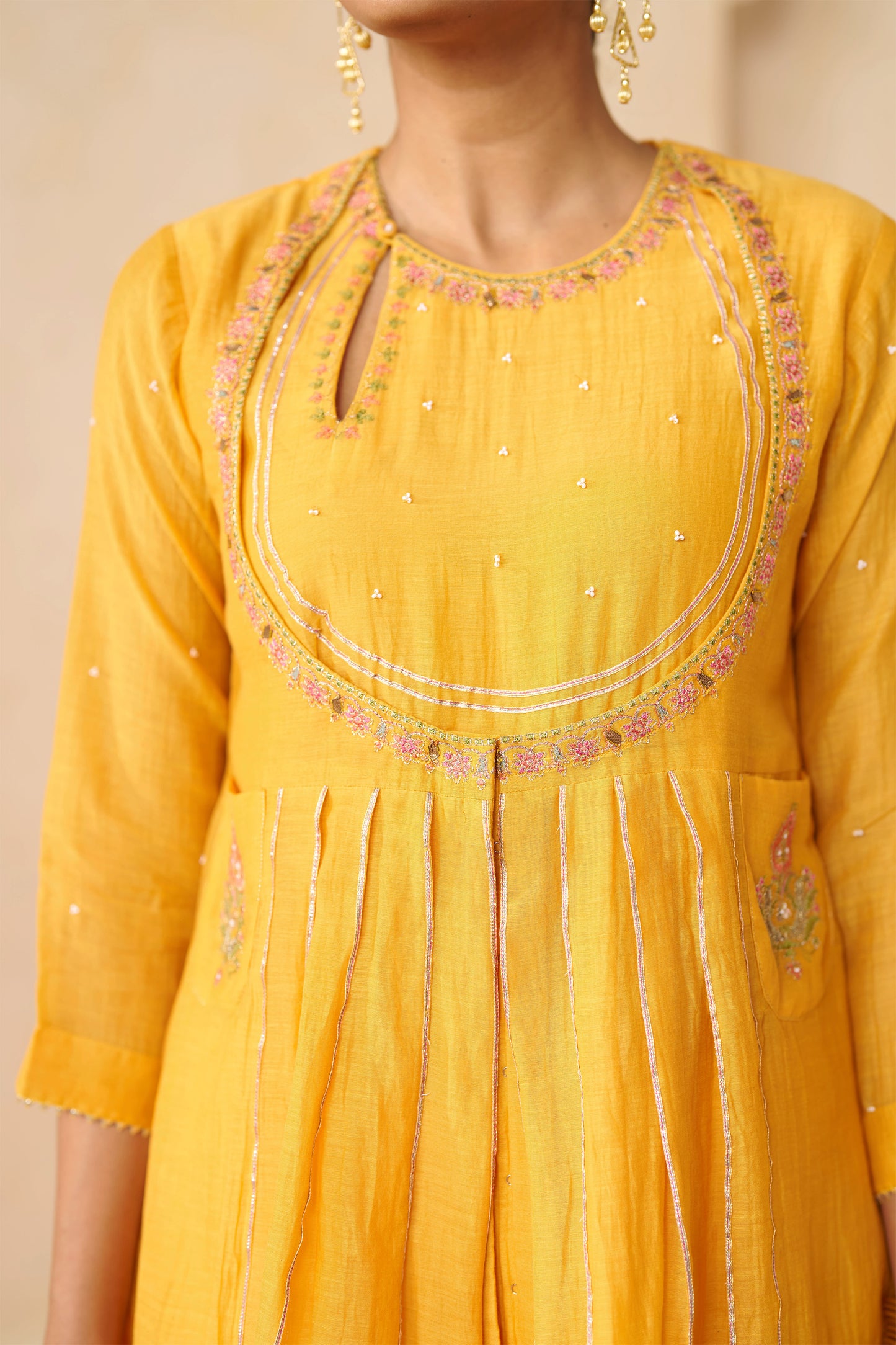 Kesari Roop Cord Set- Yellow