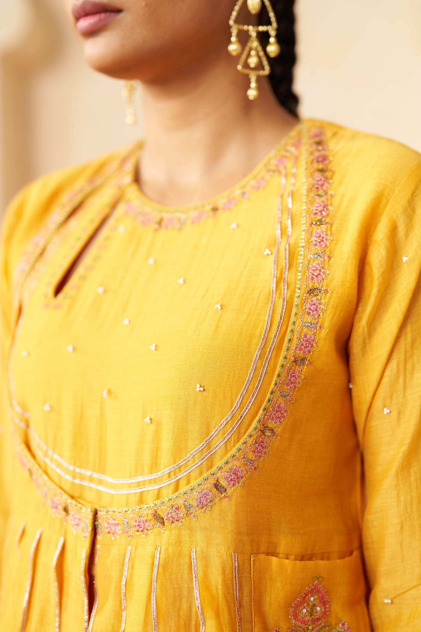 Kesari Roop Cord Set- Yellow