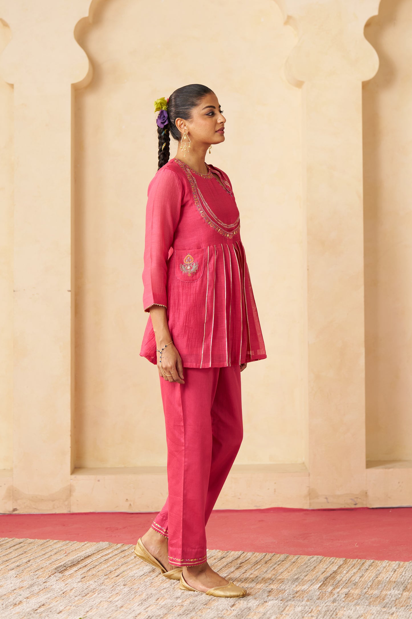 Rajsi Roop Cord Set- Pink