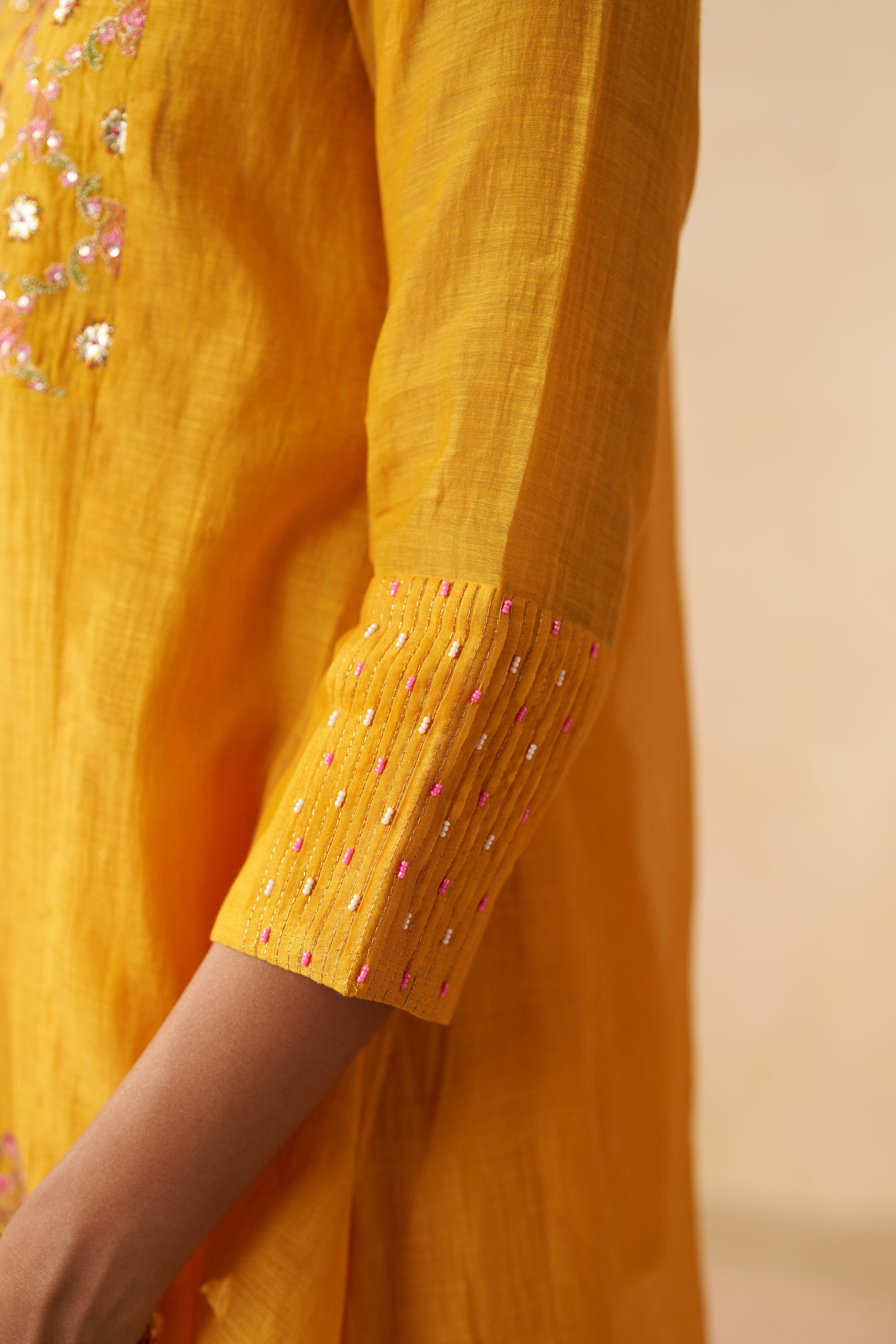 Peeli Dhoop Cord Set- Yellow