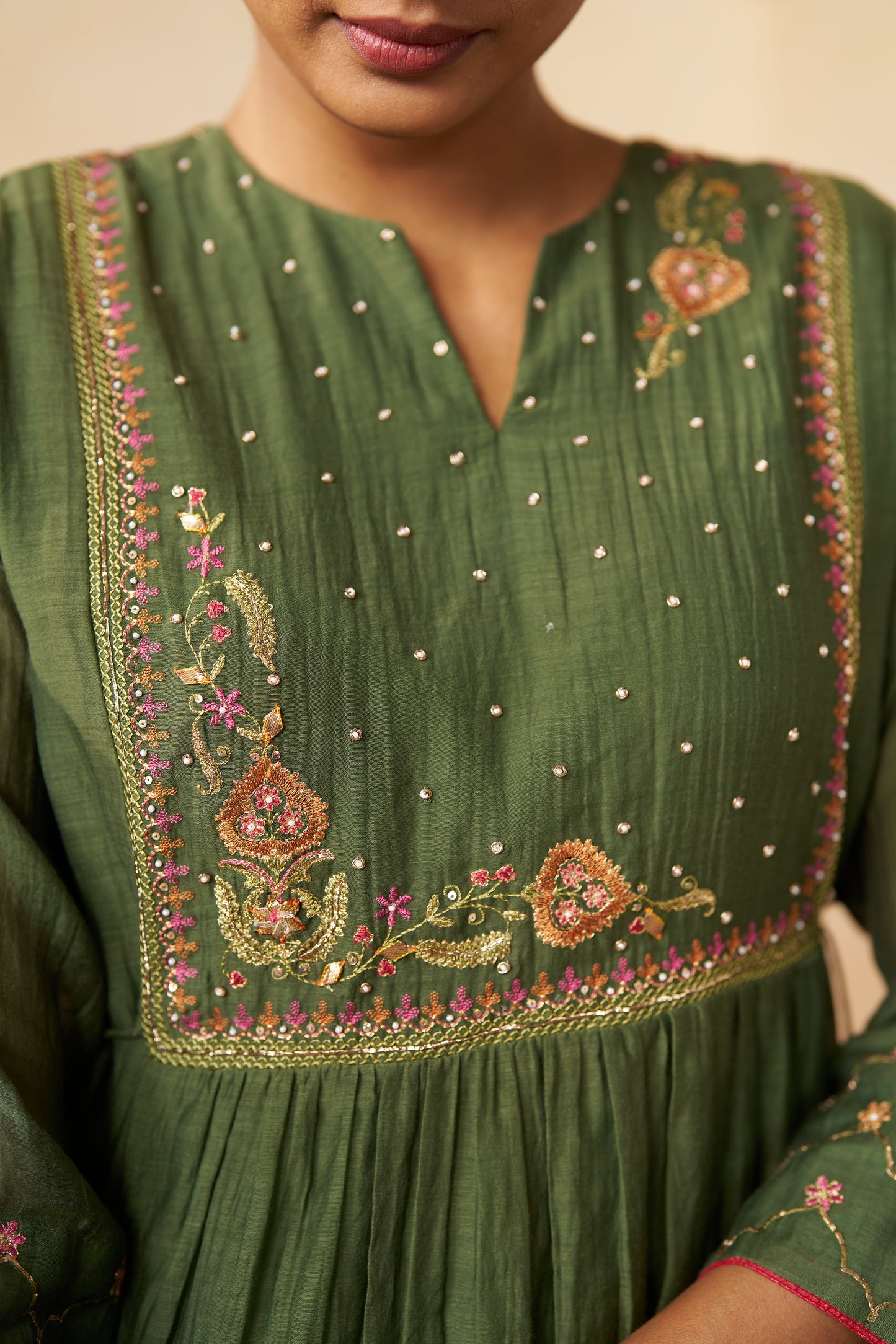 Harit Ang Cord Set- Green