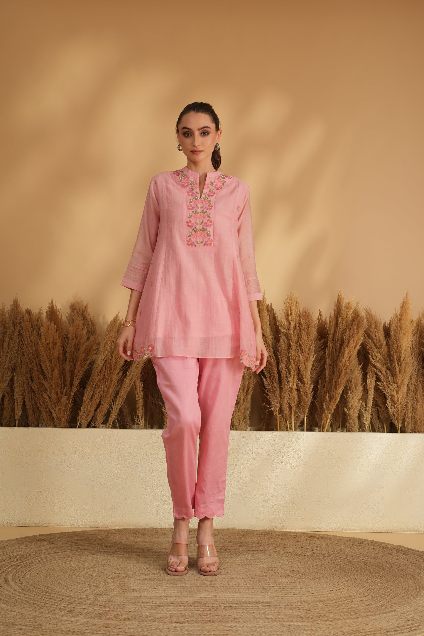 Dilnoor Vaayu Cord Set- Pink