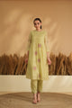 Meher Smocking Kurta Pant Set- Green