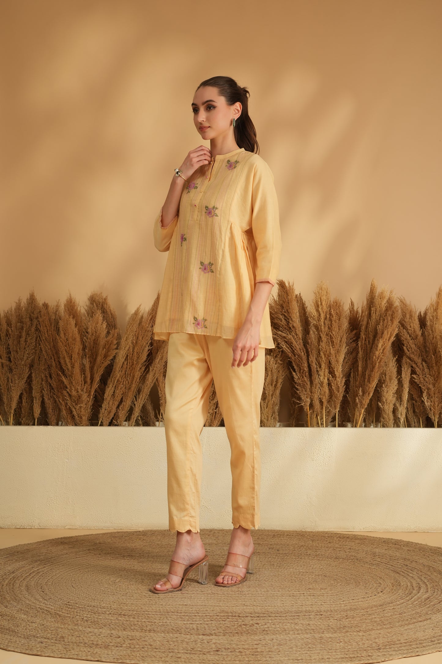Fiza Flare Cord Set- Yellow