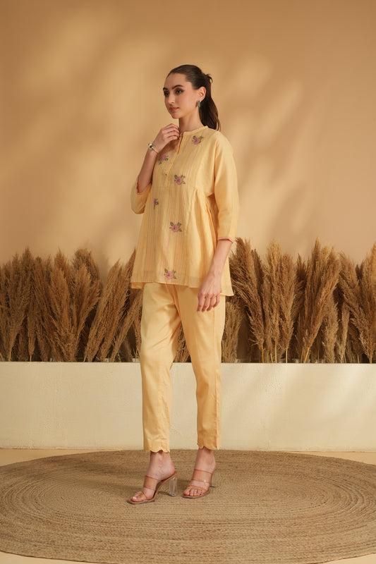 Fiza Flare Cord Set- Yellow