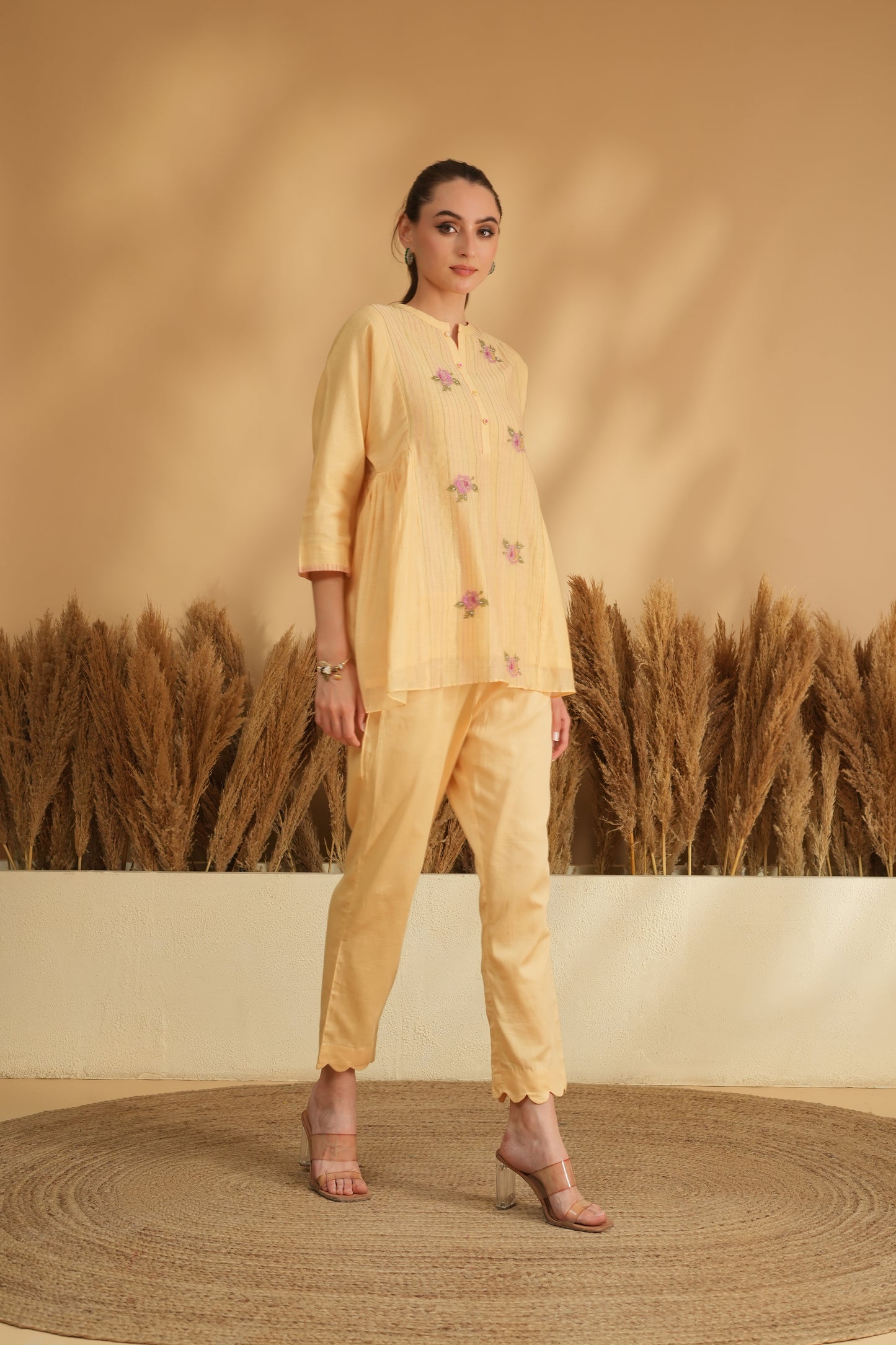 Fiza Flare Cord Set- Yellow