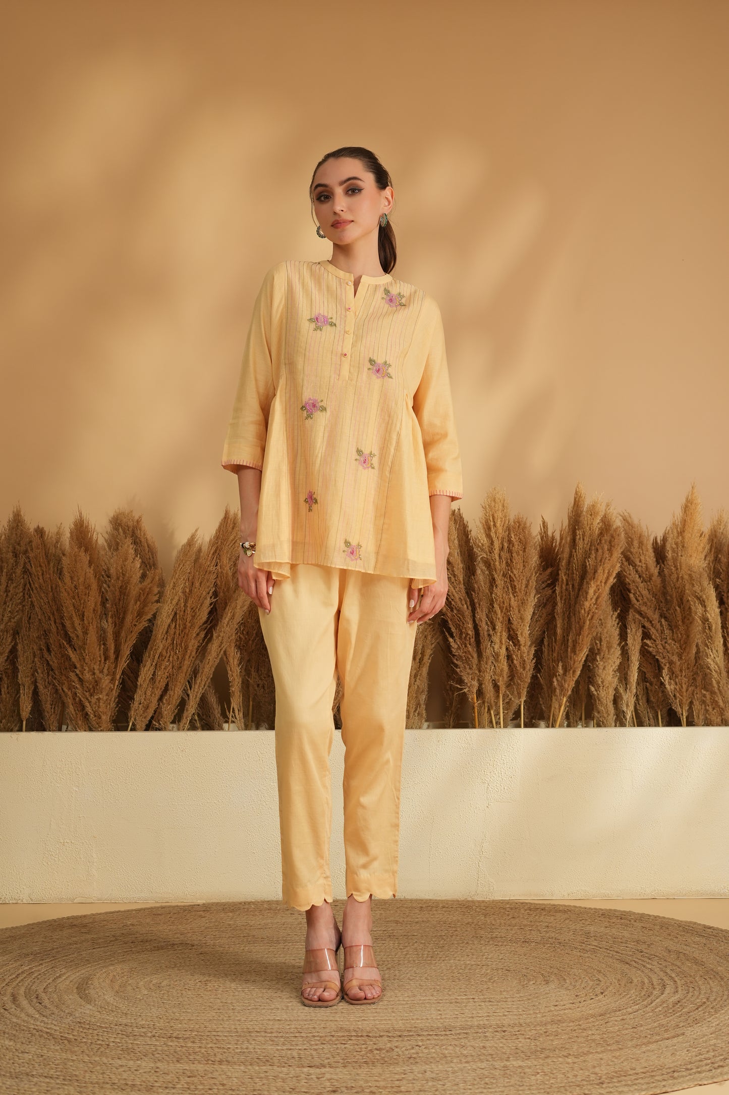Fiza Flare Cord Set- Yellow