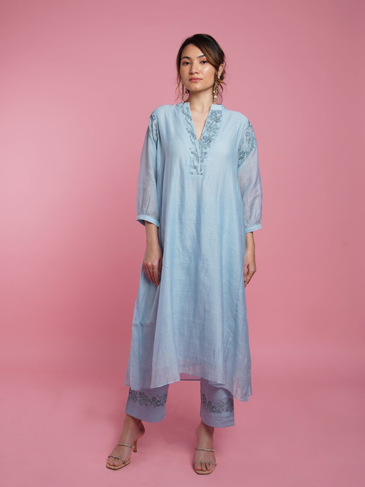 Daisy Kurta Set- Blue