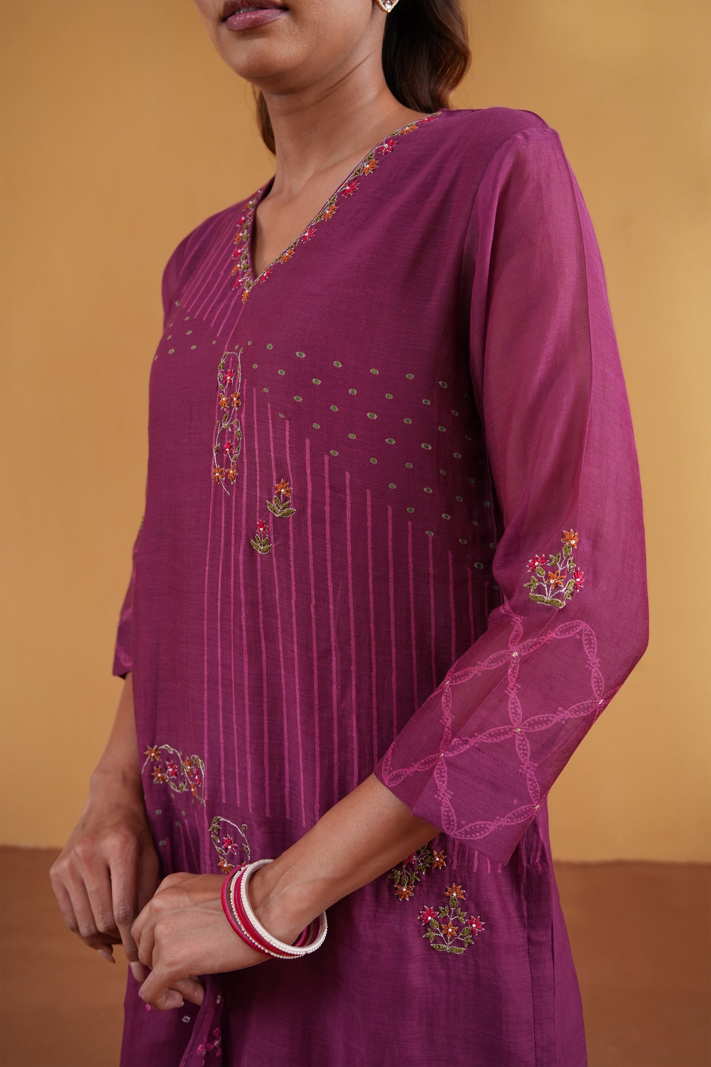 Gulnaar Suit Set- Purple