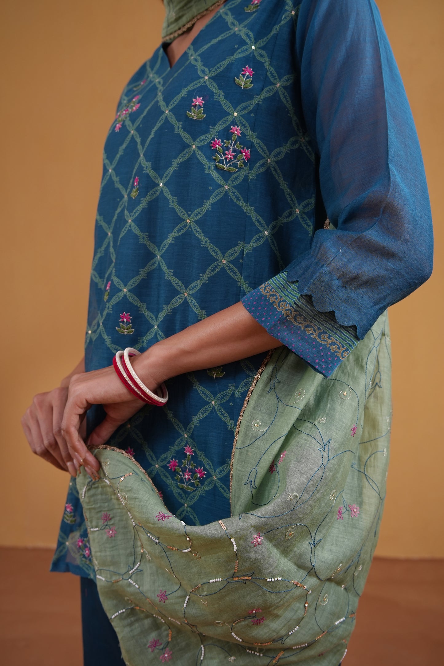 Leher Suit Set- Blue