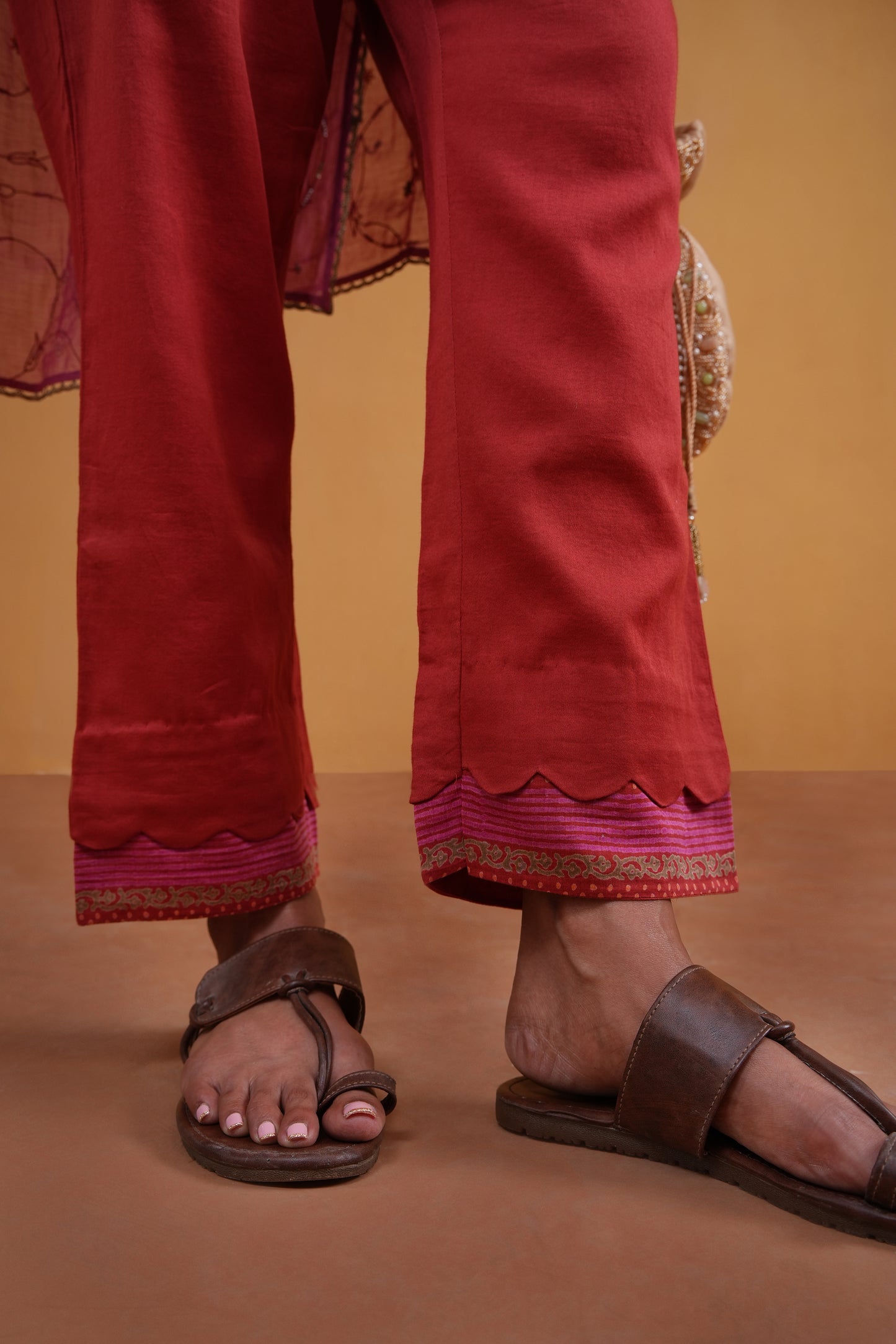 Leher Suit Set- Red